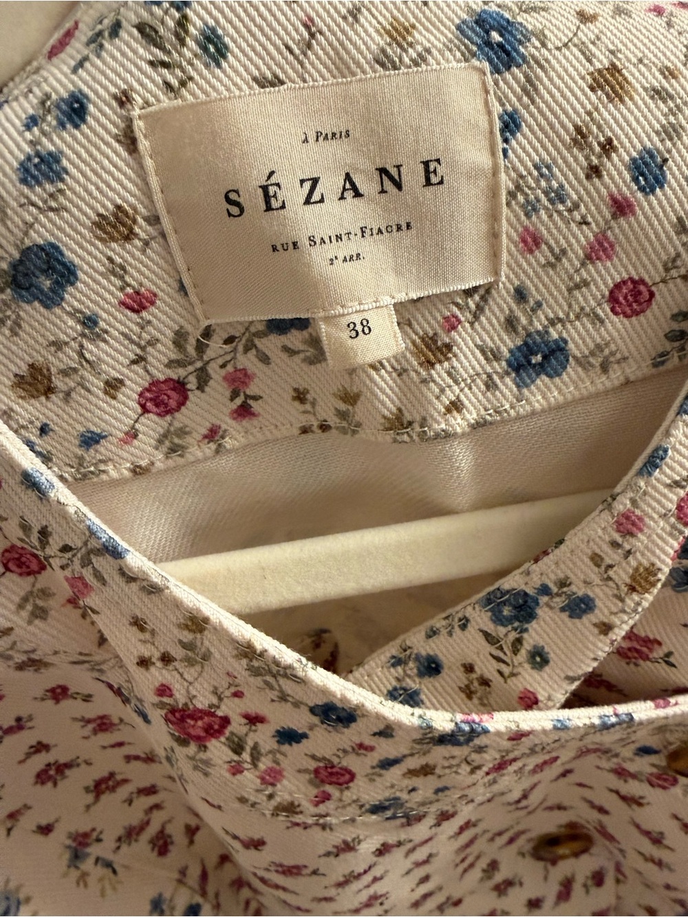 New Sezane Gallipoli Floral Denim Romper in Size 38 (6) - Picture 5 of 6